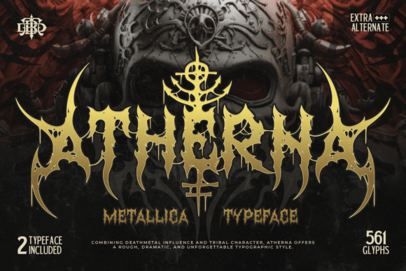 Atherna: The Brutal Death Metal Typeface