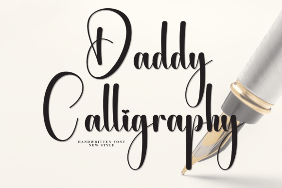 Daddy Calligraphy: A Handwritten Font with Heart and Character