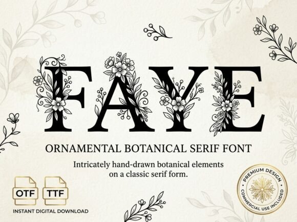 Faye: The Decorative Display Font for Bold Branding