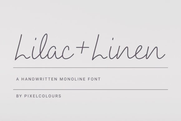 Lilac and Linen: A Handwritten Font for Modern Branding