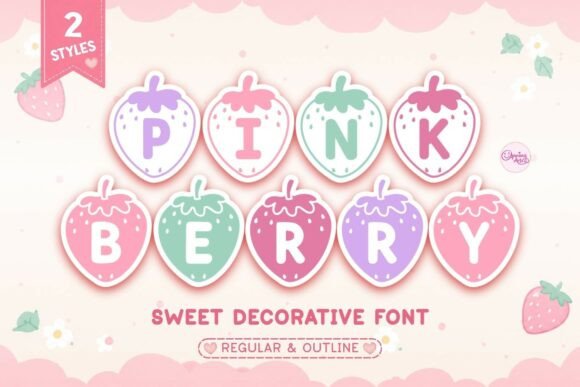 Pink Berry: A Sweet Strawberry Font for Charming Designs