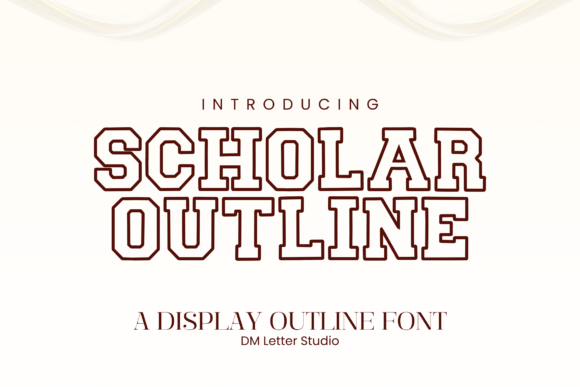 Scholar Block Outline: A Modern Varsity Typeface