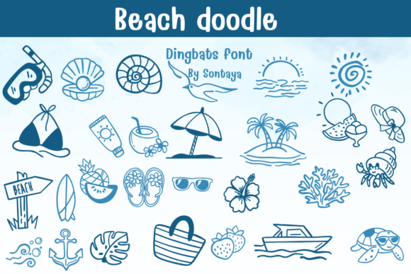 Unleashing the Coast: The Beach Doodle Font Collection